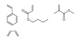 2-甲基-2-丙烯酸甲酯与1,3-丁二烯、2-丙烯酸丁酯和乙烯基苯的聚合物结构式
