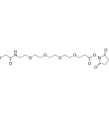 Iodoacetyl-PEG4-NHS ester结构式