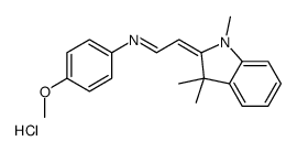 2-[2-[(4-甲氧基苯基)氨基]乙烯基]-1,3,3-三甲基-3H-吲哚翁氯化物结构式
