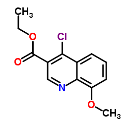 4-氯-8-甲氧基喹啉-3-羧酸乙酯结构式