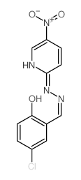 Benzaldehyde,5-chloro-2-hydroxy-, 2-(5-nitro-2-pyridinyl)hydrazone Structure