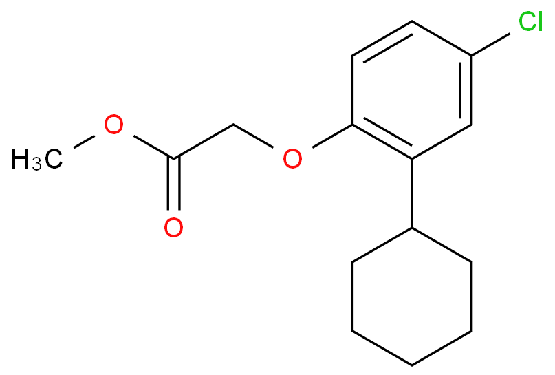 2-(4-chloro-2-cyclohexylphenoxy)acetic acid methyl ester Structure