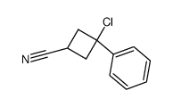 3-chloro-3-phenyl-1-cyclobutanecarbonitrile结构式