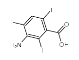 3-氨基-2,4,6-三碘苯甲酸结构式