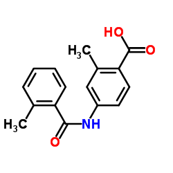 2-甲基-4-(2-甲基苯甲酰氨基)苯甲酸结构式