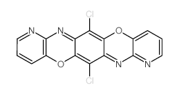 6,13-dichloro-dipyrido[2,3-e,2',3'-e']benzo[1,2-b,4,5-b']bis[1,4]oxazine结构式