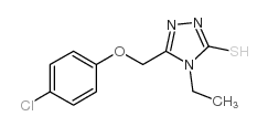 3-[(4-chlorophenoxy)methyl]-4-ethyl-1H-1,2,4-triazole-5-thione Structure