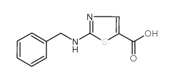 2-(苄胺基)-1,3-噻唑-5-羧酸结构式