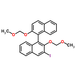 R-3-iodo-2,2'-bis(MethoxyMethoxy)1,1'-Binaphthalene Structure