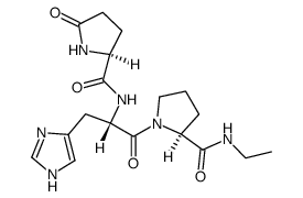 Pyroglutamyl-His-Pro-ethylamid结构式