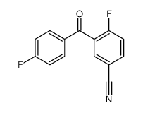 4-氟-3-(4-氟苯甲酰基)苯腈结构式