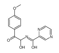 N-[1-hydroxy-2-(4-methoxyphenyl)-2-oxoethyl]pyrazine-2-carboxamide结构式