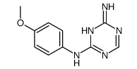 N-(4-甲氧基苯基)-1,3,5-三嗪-2,4-二胺结构式
