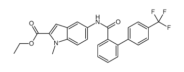 ethyl 1-methyl-5-[[2-[4-(trifluoromethyl)phenyl]benzoyl]amino]indole-2-carboxylate Structure