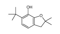 6-tert-butyl-2,2-dimethyl-3H-1-benzofuran-7-ol结构式