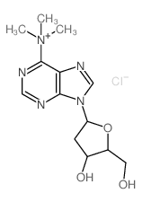 Adenosine,2'-deoxy-N,N,N-trimethyl-, chloride (9CI) Structure