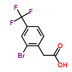 2-溴-4-三氟甲基苯乙酸结构式