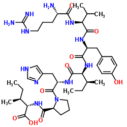 精氨酰-缬氨酰-酪氨酰-异亮氨酰-组氨酰-脯氨酰-异亮氨酸结构式