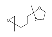 2-methyl-2-[3-(2-methyloxiran-2-yl)propyl]-1,3-dioxolane结构式