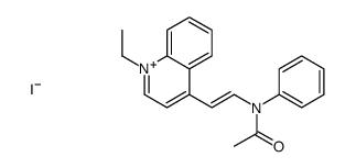 4-(2-(acetylphenylamino)ethenyl)-1-ethyl-Quinolinium, iodide Structure