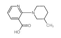 2-(3-甲基-1-哌啶基)烟酸结构式