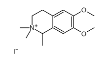 6,7-dimethoxy-1,2,2-trimethyl-3,4-dihydro-1H-isoquinolin-2-ium,iodide Structure