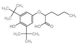 Hexanoic acid,2-[3,5-bis(1,1-dimethylethyl)-4-hydroxyphenoxy]-结构式