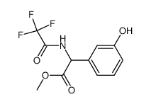 methyl 2-(3-hydroxyphenyl)-2-(2,2,2-trifluoroacetamido)acetate结构式