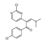 (Z)-1-(4-chloro-phenyl)-2-(2-chloro-pyrimidin-4-yl)-3-dimethylamino-propenone结构式