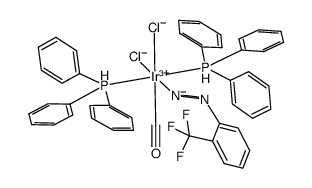[IrCl2(N2C6H4CF3-o)(CO)(PPh3)2] Structure
