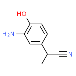 Benzeneacetonitrile,3-amino-4-hydroxy--alpha--methyl-,(-)- Structure