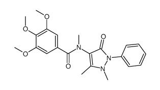 N-(1,5-dimethyl-3-oxo-2-phenylpyrazol-4-yl)-3,4,5-trimethoxy-N-methylbenzamide结构式