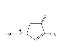 4-乙基-2-甲基-2-环戊烯酮结构式
