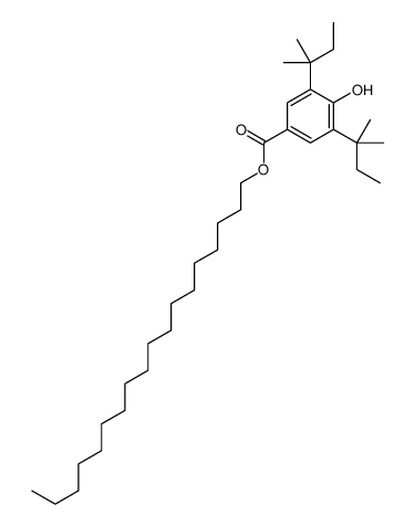 octadecyl 4-hydroxy-3,5-bis(2-methylbutan-2-yl)benzoate结构式