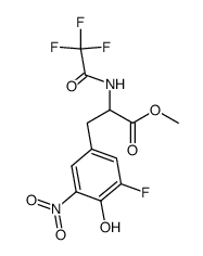 methyl 3-(3-fluoro-4-hydroxy-5-nitrophenyl)-2-(2,2,2-trifluoroacetamido)propanoate结构式