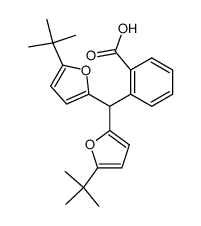 2-(bis(5-(tert-butyl)furan-2-yl)methyl)benzoic acid Structure