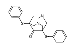 1,3-Bis(phenylthio)-5,7-diazaadamantan-2-one结构式
