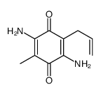 2,5-diamino-3-methyl-6-prop-2-enylcyclohexa-2,5-diene-1,4-dione结构式