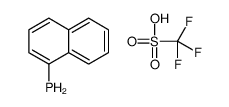 naphthalen-1-ylphosphane,trifluoromethanesulfonic acid Structure