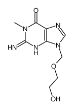 2-amino-9-(2-hydroxyethoxymethyl)-1-methylpurin-6-one结构式