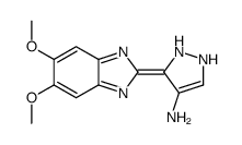 3-(5,6-dimethoxybenzimidazol-2-ylidene)-1,2-dihydropyrazol-4-amine Structure