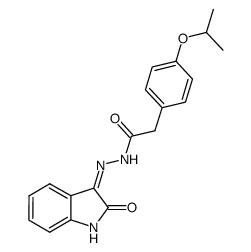 (4-isopropoxy-phenyl)-acetic acid [(3Z)-2-oxo-1,2-dihydro-indol-3-ylidene]-hydrazide Structure