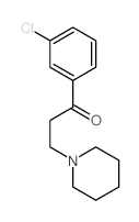 1-(3-chlorophenyl)-3-(1-piperidyl)propan-1-one结构式