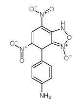 Benzenamine,4-(1,4-dihydro-5,7-dinitro-3-oxido-2,1,3-benzoxadiazol-4-yl)-结构式