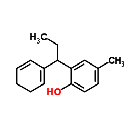 2-(3-羟基-1-苯基丙基)-4-甲基苯酚结构式