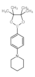 1-[4-(4,4,5,5-四甲基-1,3,2-二氧硼烷-2-基)苯基]哌啶结构式