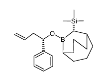 trimethyl((S)-9-(((S)-1-phenylbut-3-en-1-yl)oxy)-9-borabicyclo[3.3.2]decan-10-yl)silane结构式