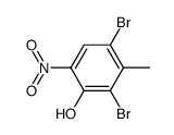 2,4-dibromo-3-methyl-6-nitro-phenol Structure