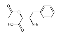 (2S,3R)-2-acetoxy-3-amino-4-phenylbutanoic acid Structure