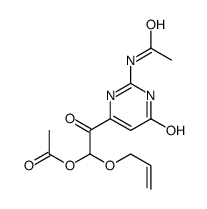 [2-(2-acetamido-4-oxo-1H-pyrimidin-6-yl)-2-oxo-1-prop-2-enoxyethyl] acetate Structure
